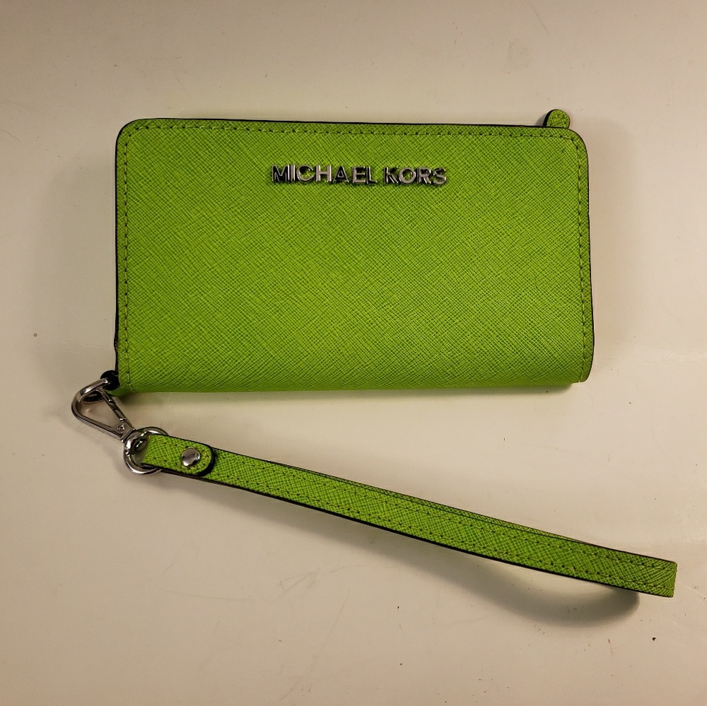 Michael Kors Green Wristlet Women's Wallet